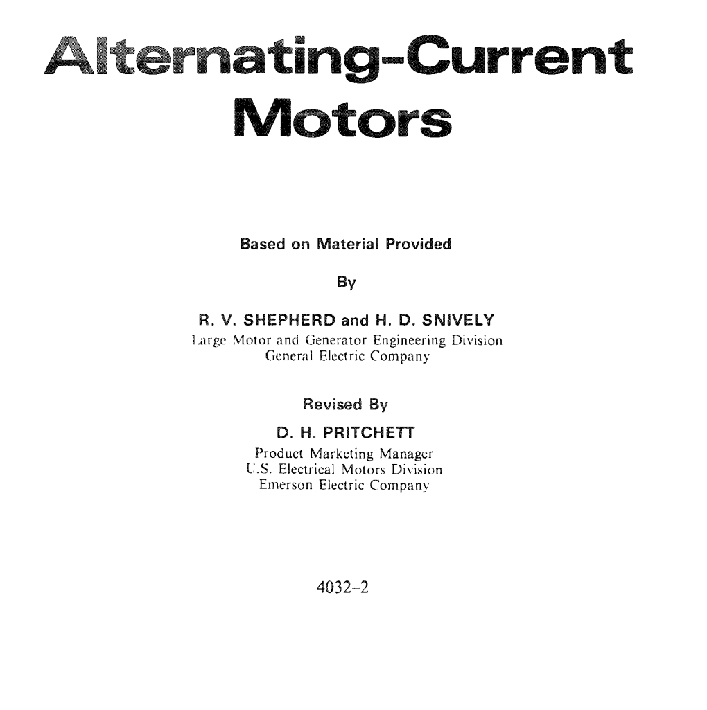 Alternating Current Motors Stud