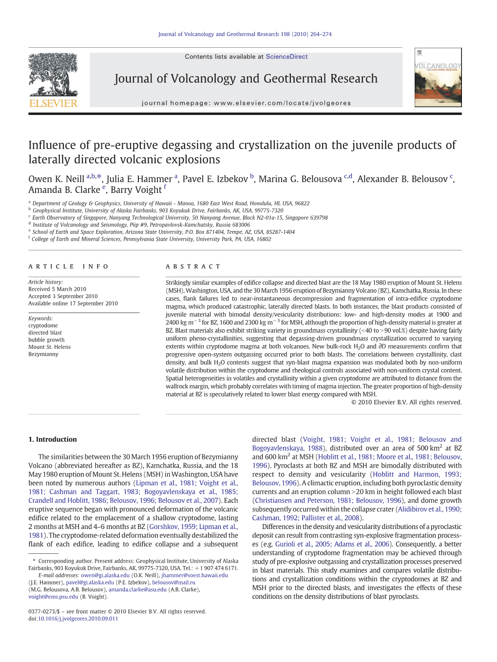 Influence of Pre-Eruptive Degassing and Crystallization on the Juvenile Products of Laterally Directed Volcanic Explosions