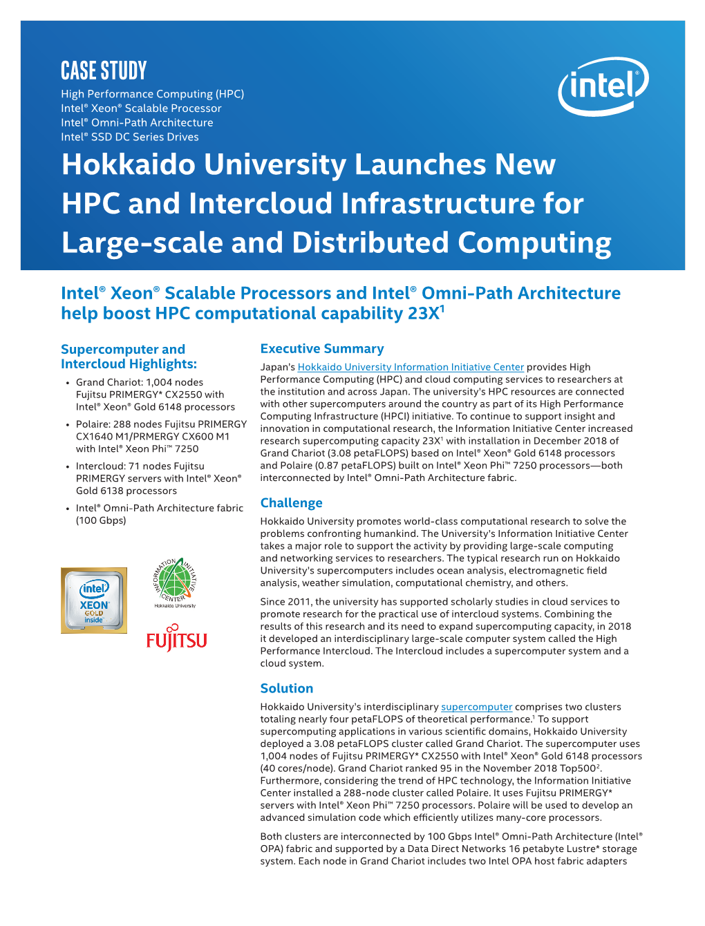 Hokkaido University Launches New HPC and Intercloud Infrastructure for Large-Scale and Distributed Computing