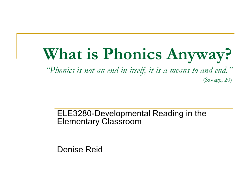 What Is Phonics, Anyway?