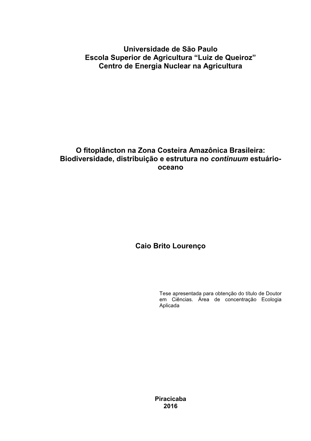 “Luiz De Queiroz” Centro De Energia Nuclear Na Agricultura O Fitop