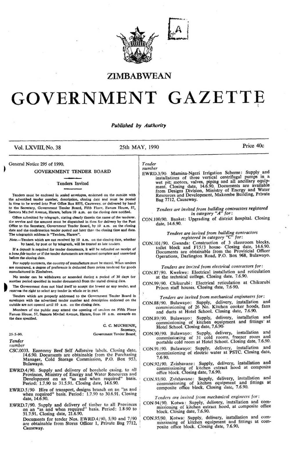 Government Gazette