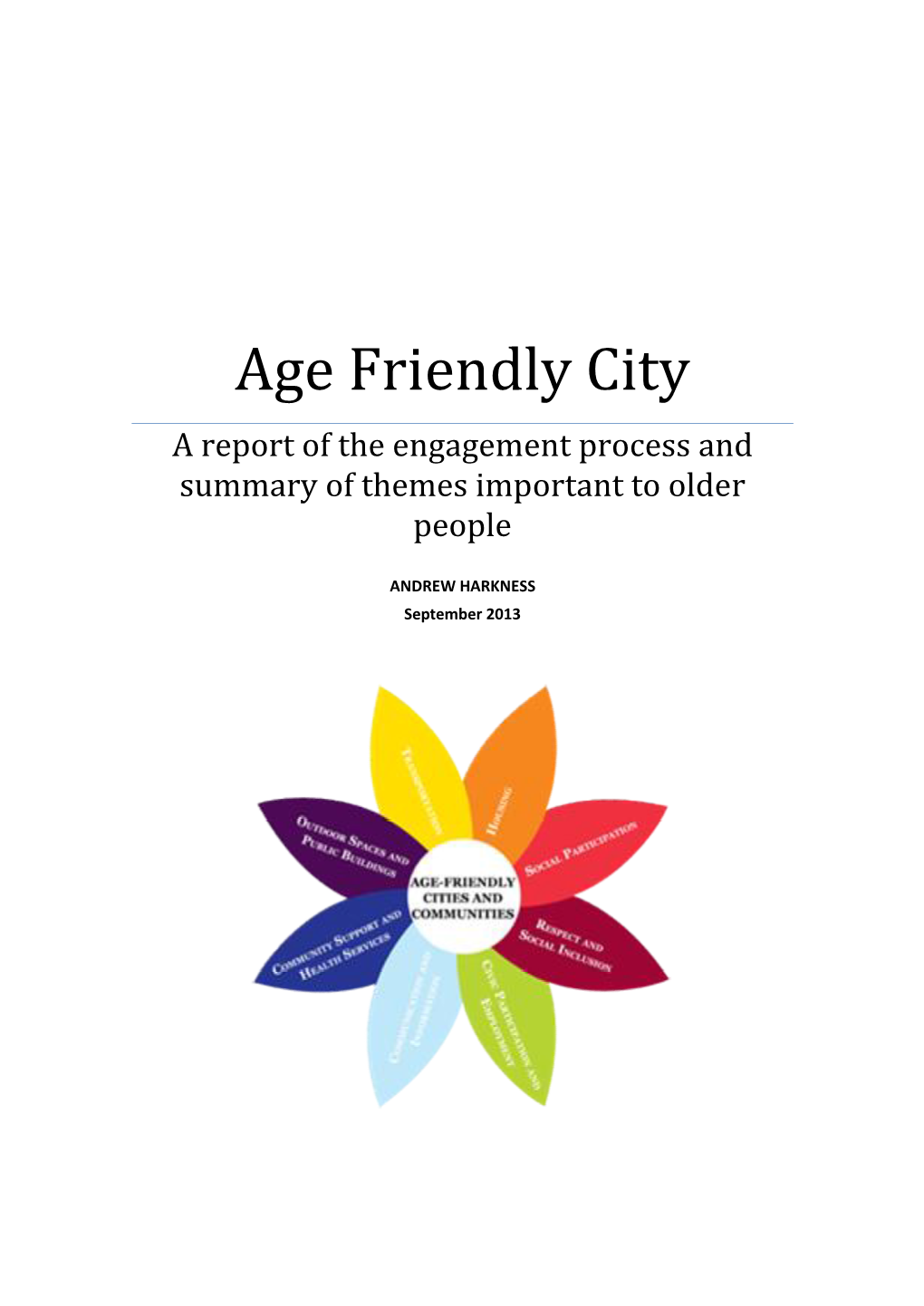 Stoke-On-Trent As an Age-Friendly City