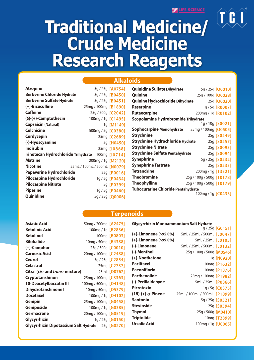 Crude Medicine Traditional Medicine Research Reagents