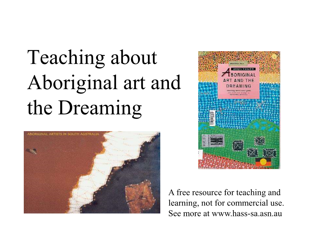Teaching About Aboriginal Art and the Dreaming