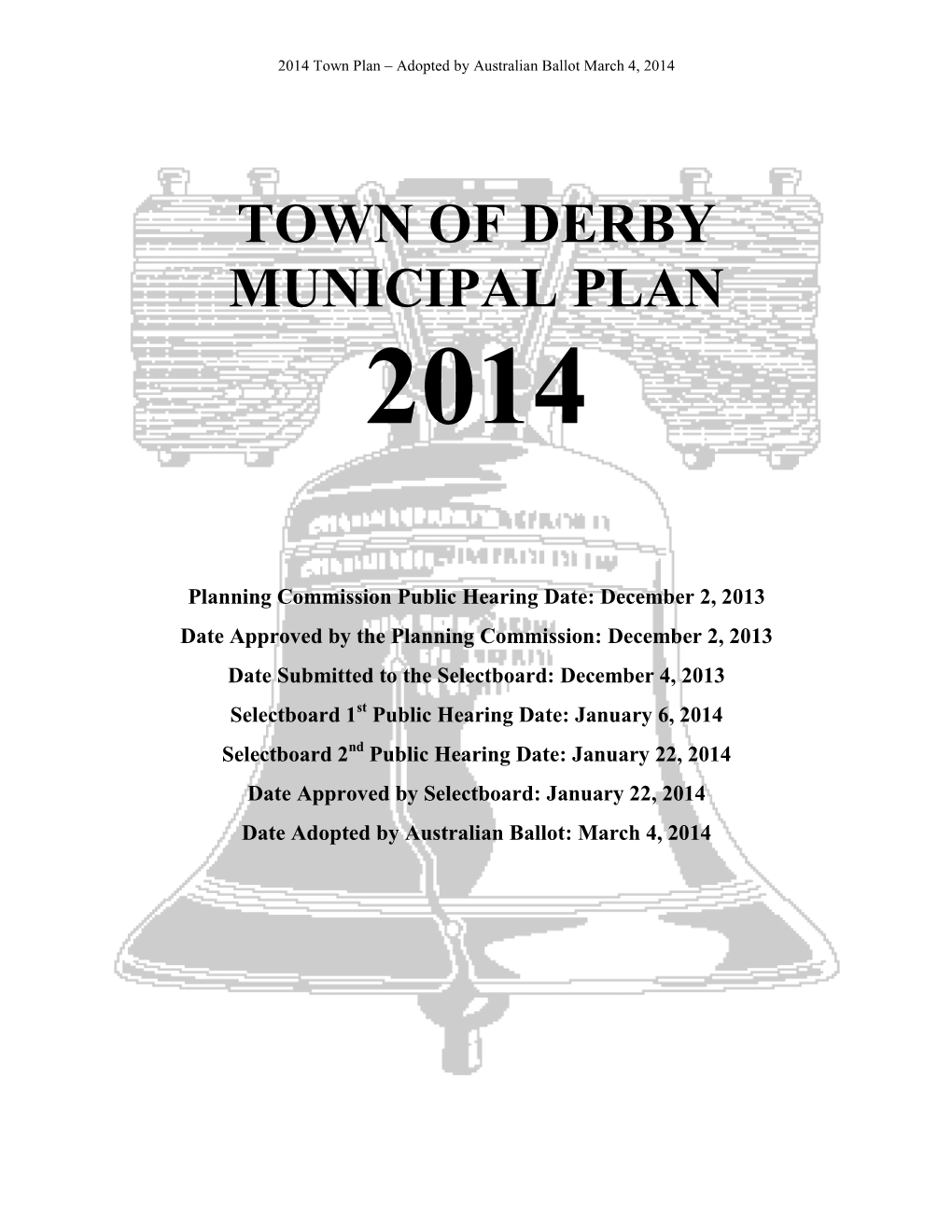 2014 Derby Town Plan