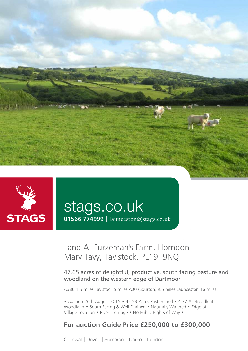 Stags.Co.Uk 01566 774999 | Launceston@Stags.Co.Uk