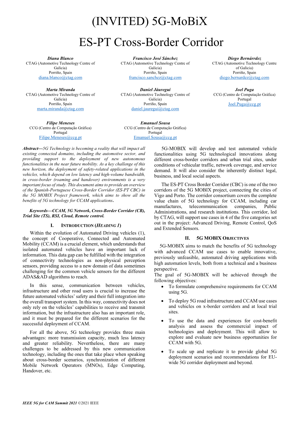 (INVITED) 5G-Mobix ES-PT Cross-Border Corridor