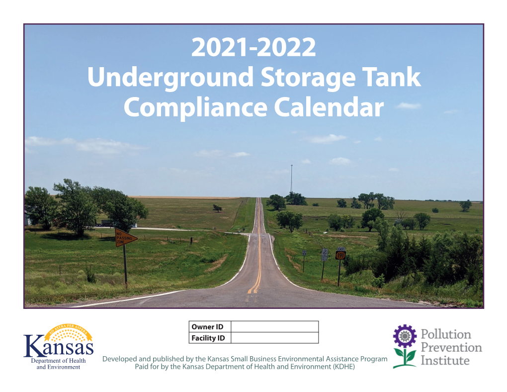 2021-2022 Underground Storage Tank Compliance Calendar