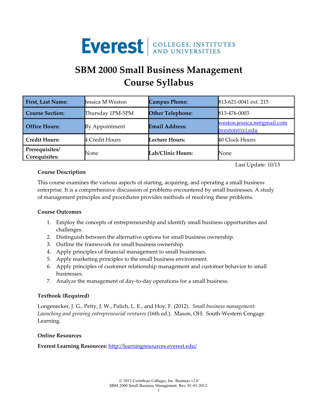 SBM 2000 Small Business Management