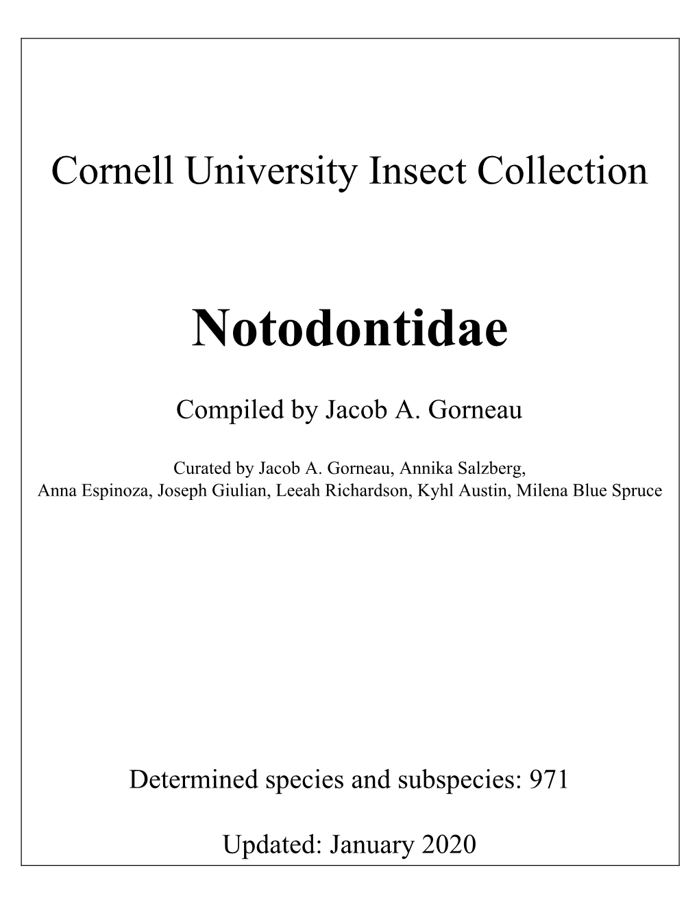 Notodontidae & Oenosandridae
