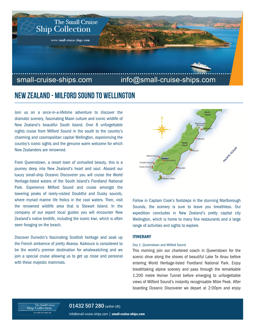 New Zealand - Milford Sound to Wellington