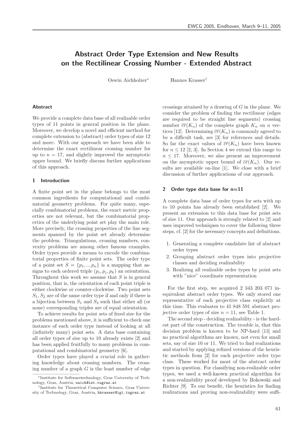 Abstract Order Type Extension and New Results on the Rectilinear Crossing Number - Extended Abstract