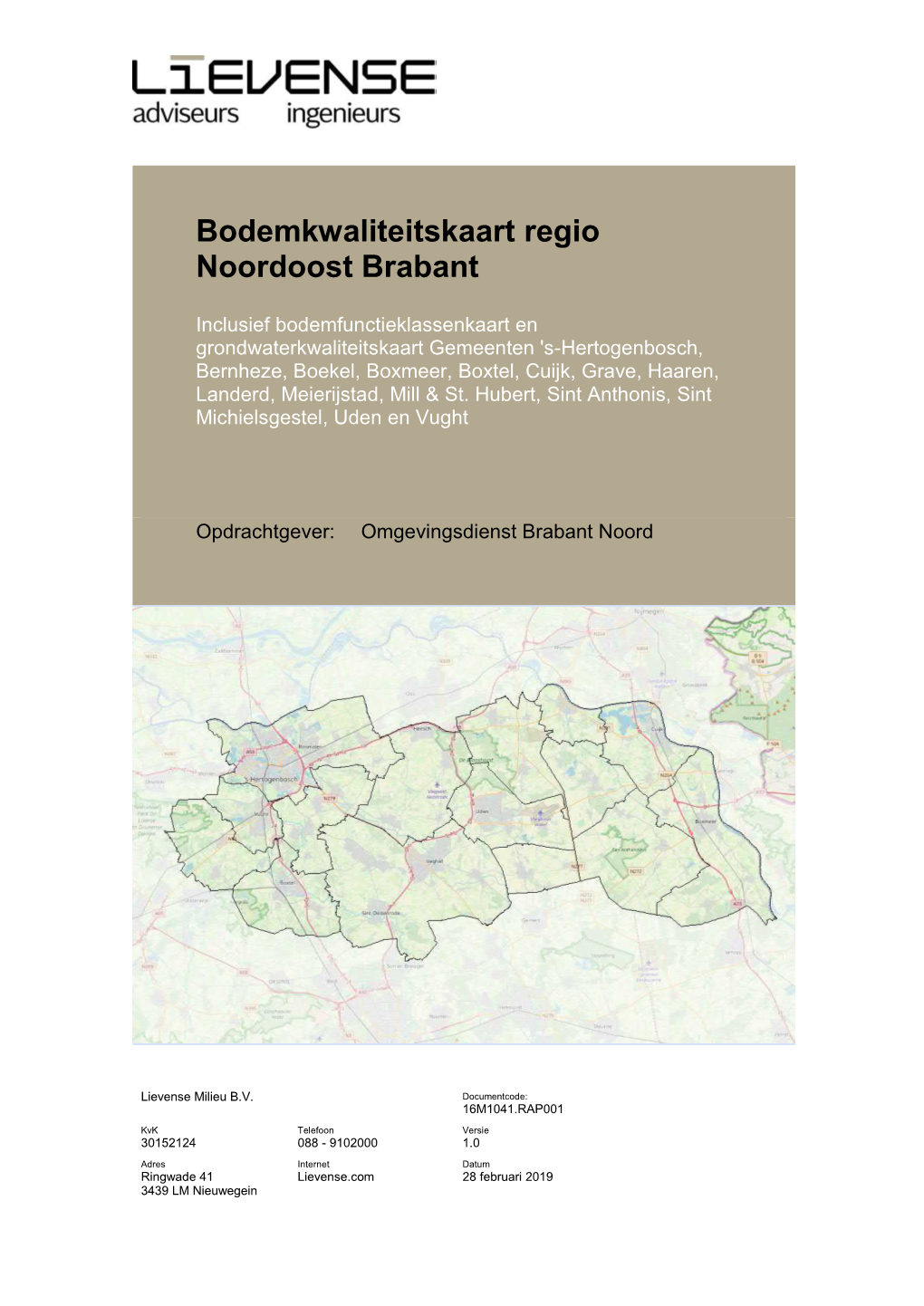 Bodemkwaliteitskaart Regio Noordoost Brabant