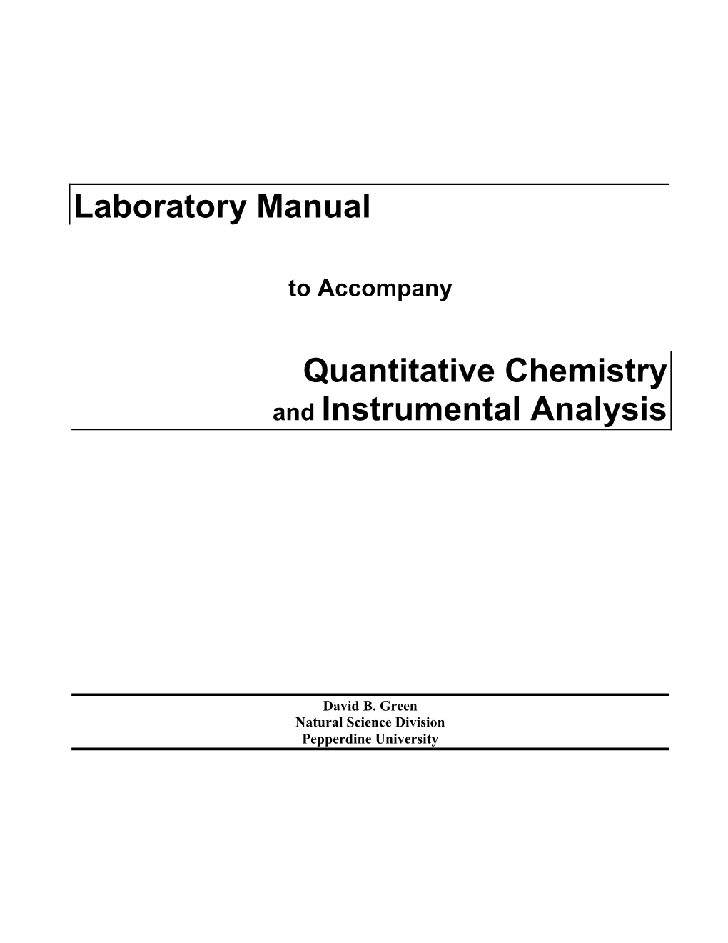 Laboratory Manual