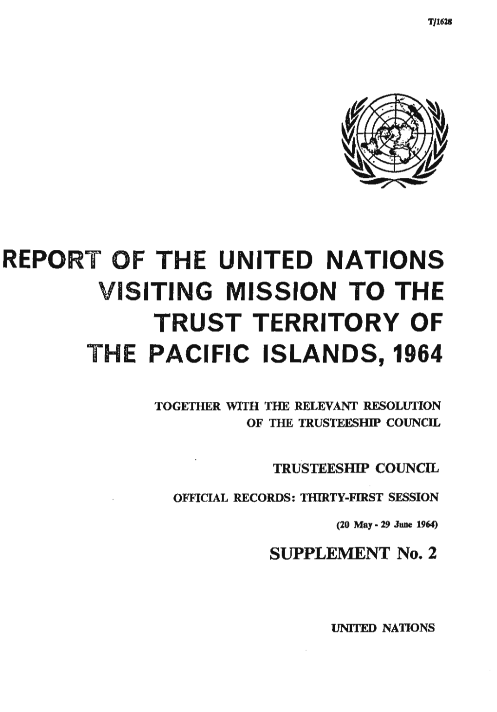 Visiting Mission to the Trust Territory of the Pacific Islands, 1964