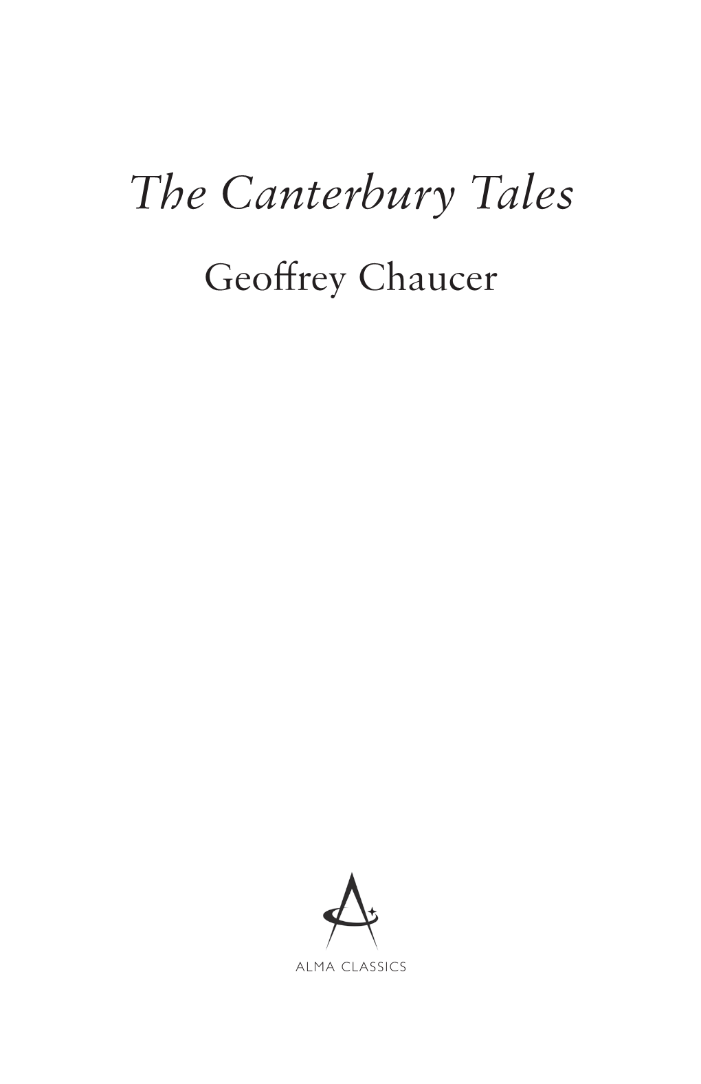 The Canterbury Tales Geoff Rey Chaucer