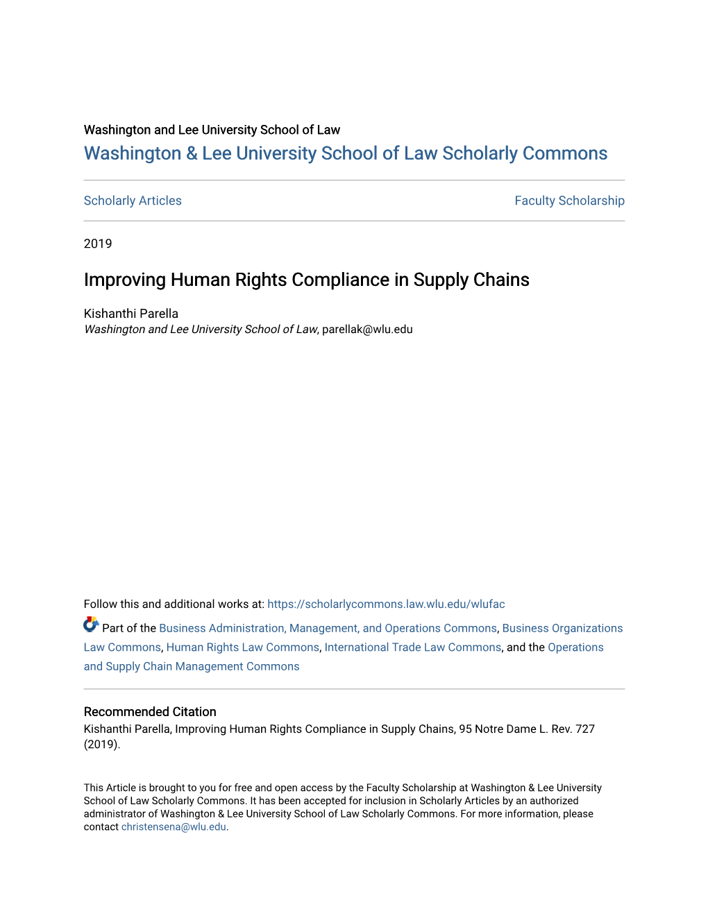 Improving Human Rights Compliance in Supply Chains