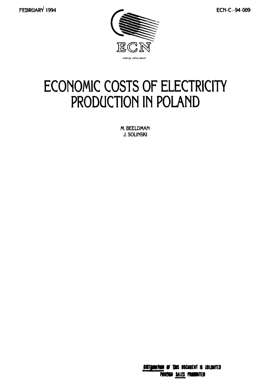 Economic Costs of Electricity Production in Poland