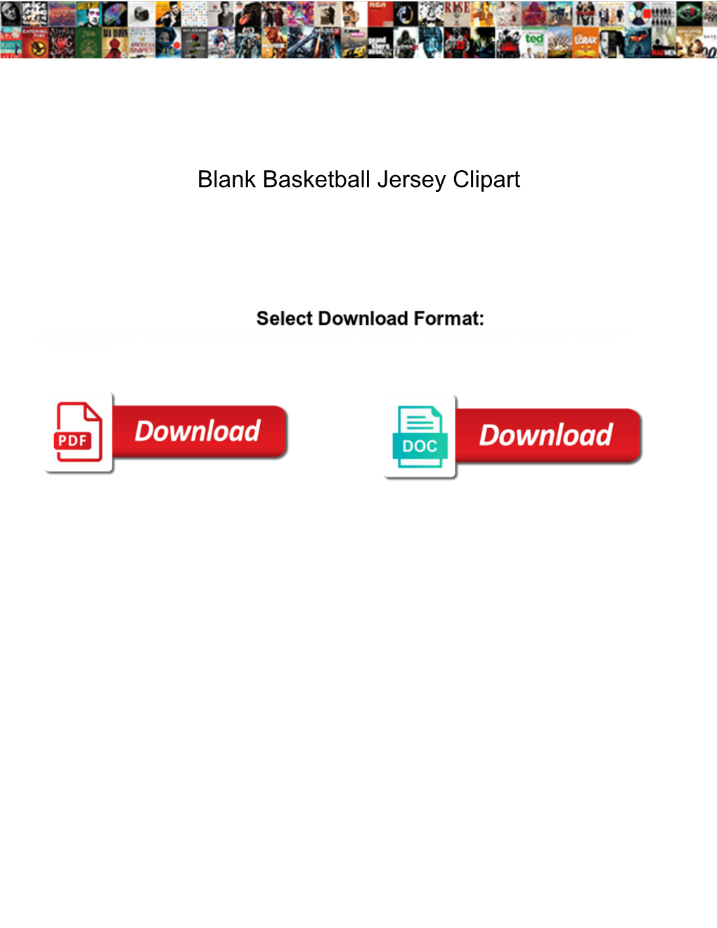 Blank Basketball Jersey Clipart