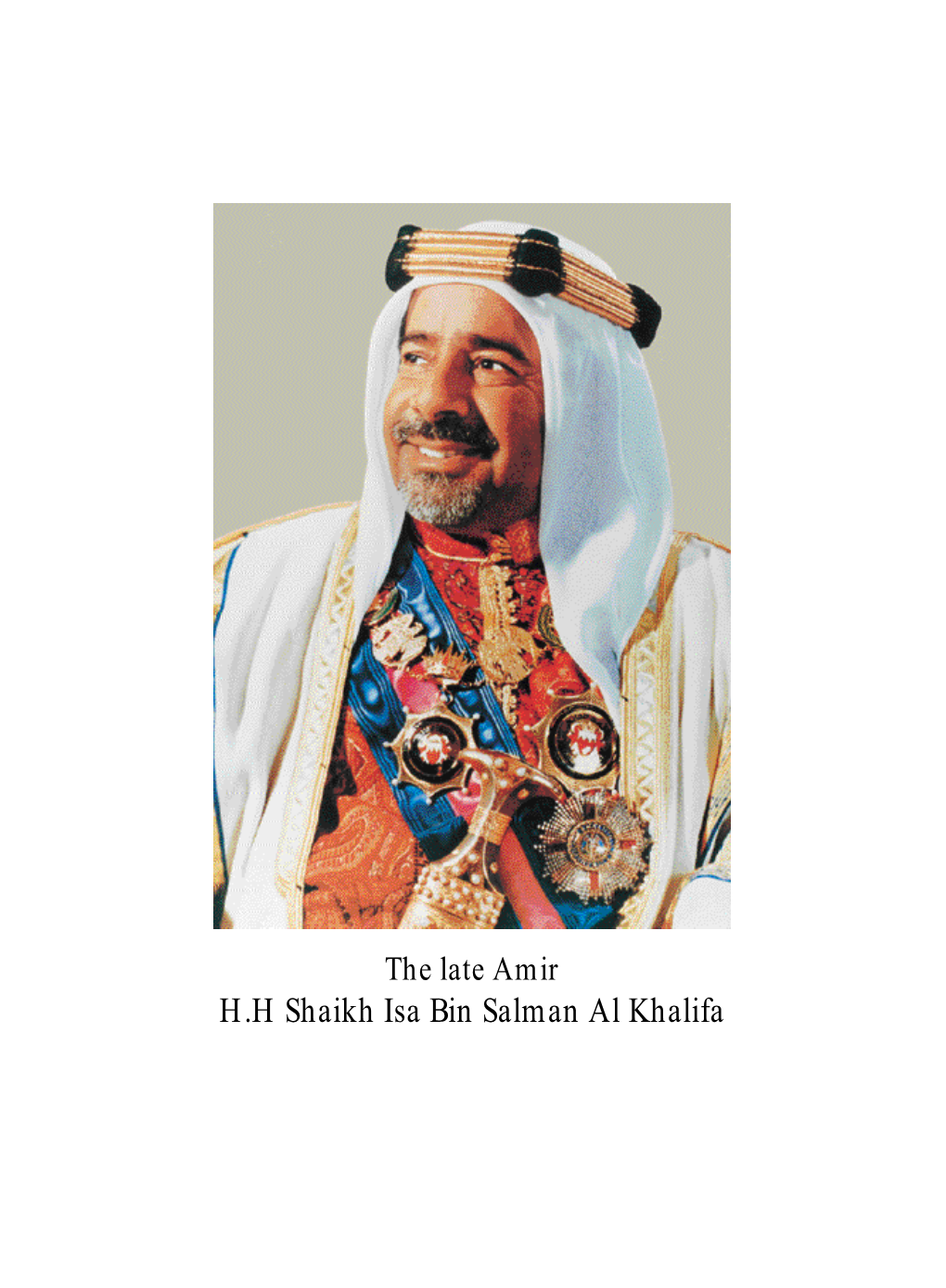 H.H Shaikh Isa Bin Salman Al Khalifa New Photo of Statistic 7/27/2000 4:43 PM Page 2 (Black Plate)