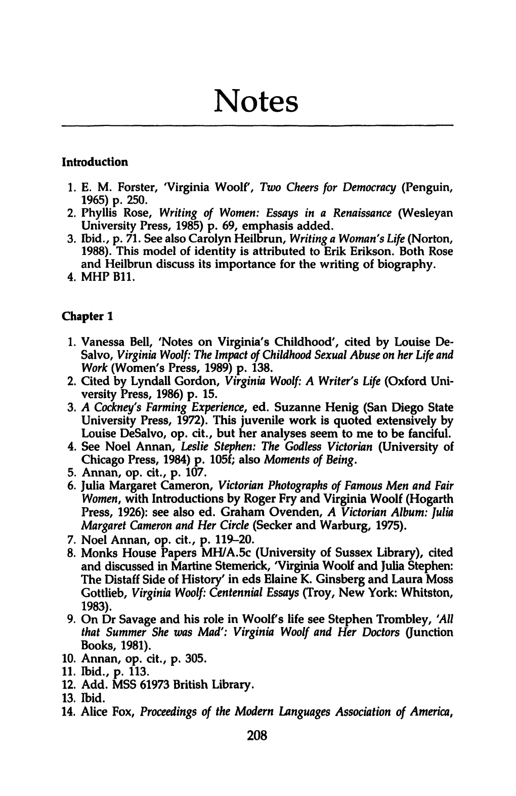 2. Phyllis Rose, Writing of Women: Essays in a Renaissance (Wesleyan University Press, 1985) P