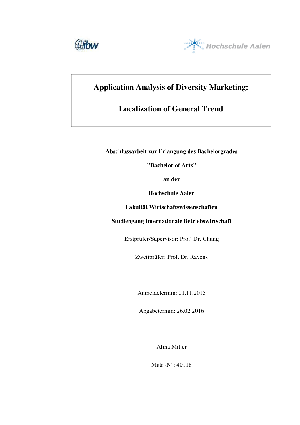 Application Analysis of Diversity Marketing