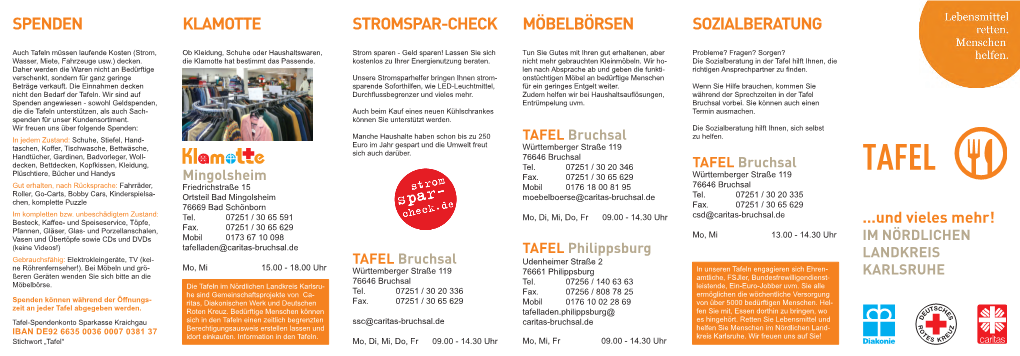 Flyer Tafel Nördlicher Landkreis