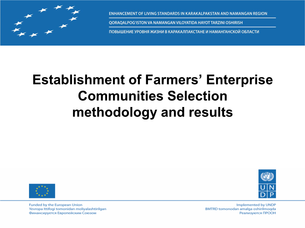 MFO's Assessment's Methodology and Results