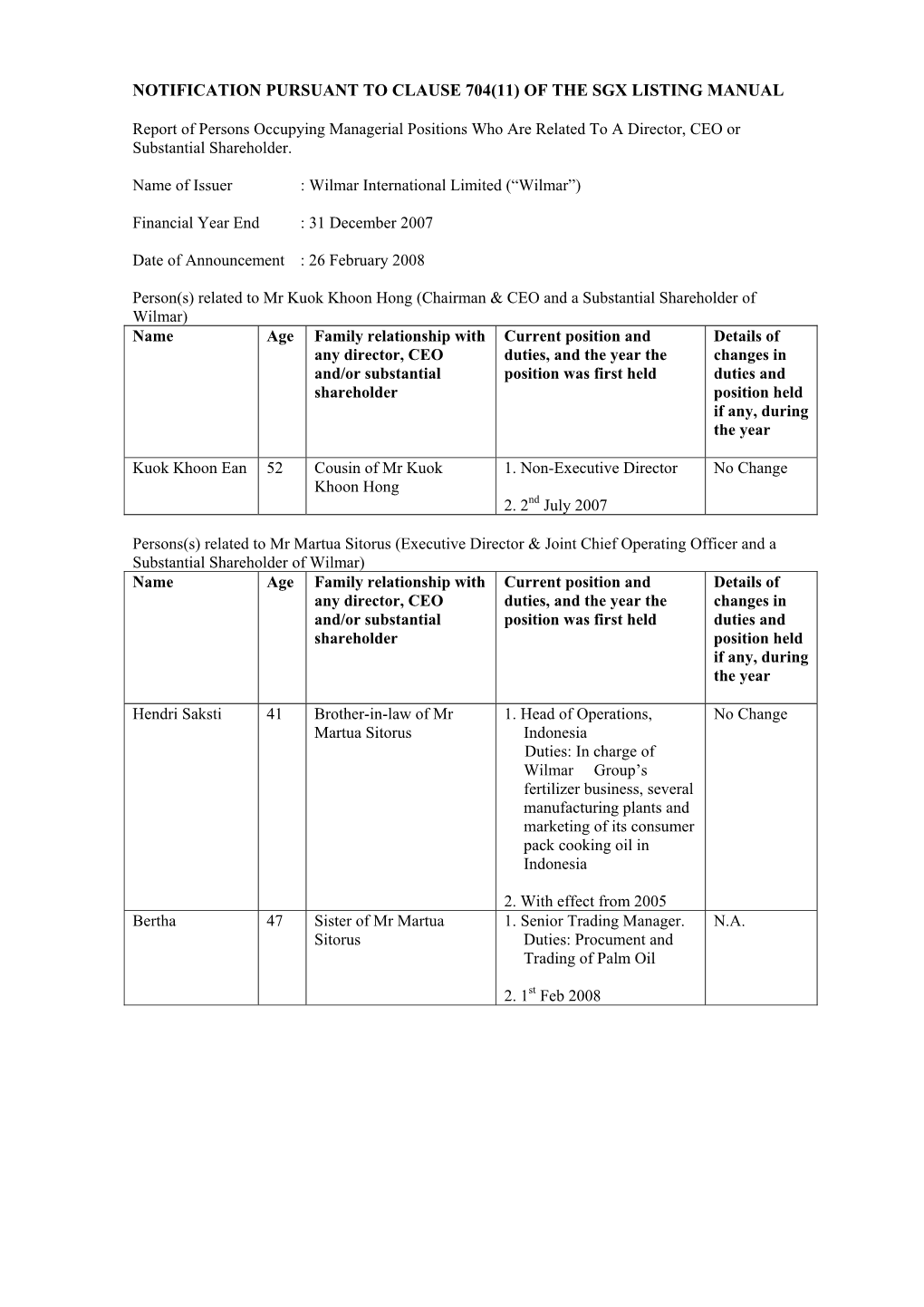 Of the Sgx Listing Manual