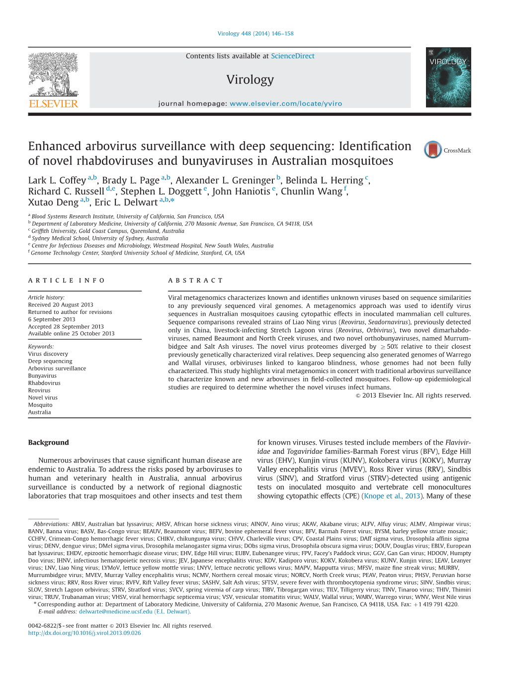 Enhanced Arbovirus Surveillance with Deep Sequencing Identification Of