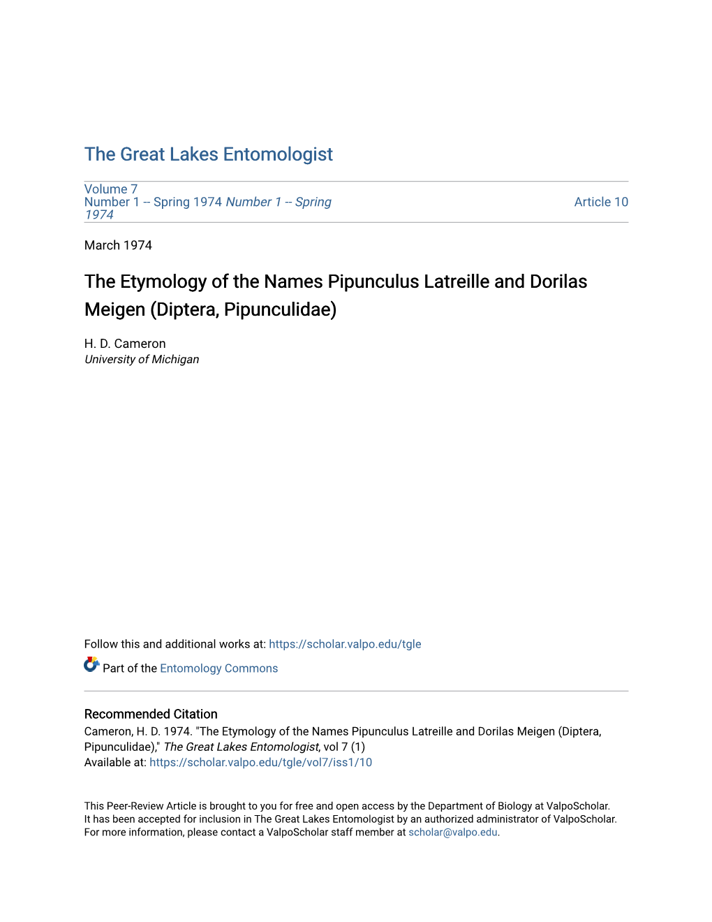 The Etymology of the Names Pipunculus Latreille and Dorilas Meigen (Diptera, Pipunculidae)