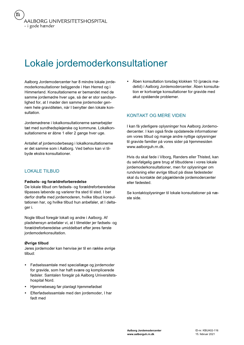 Lokale Jordemoderkonsultationer