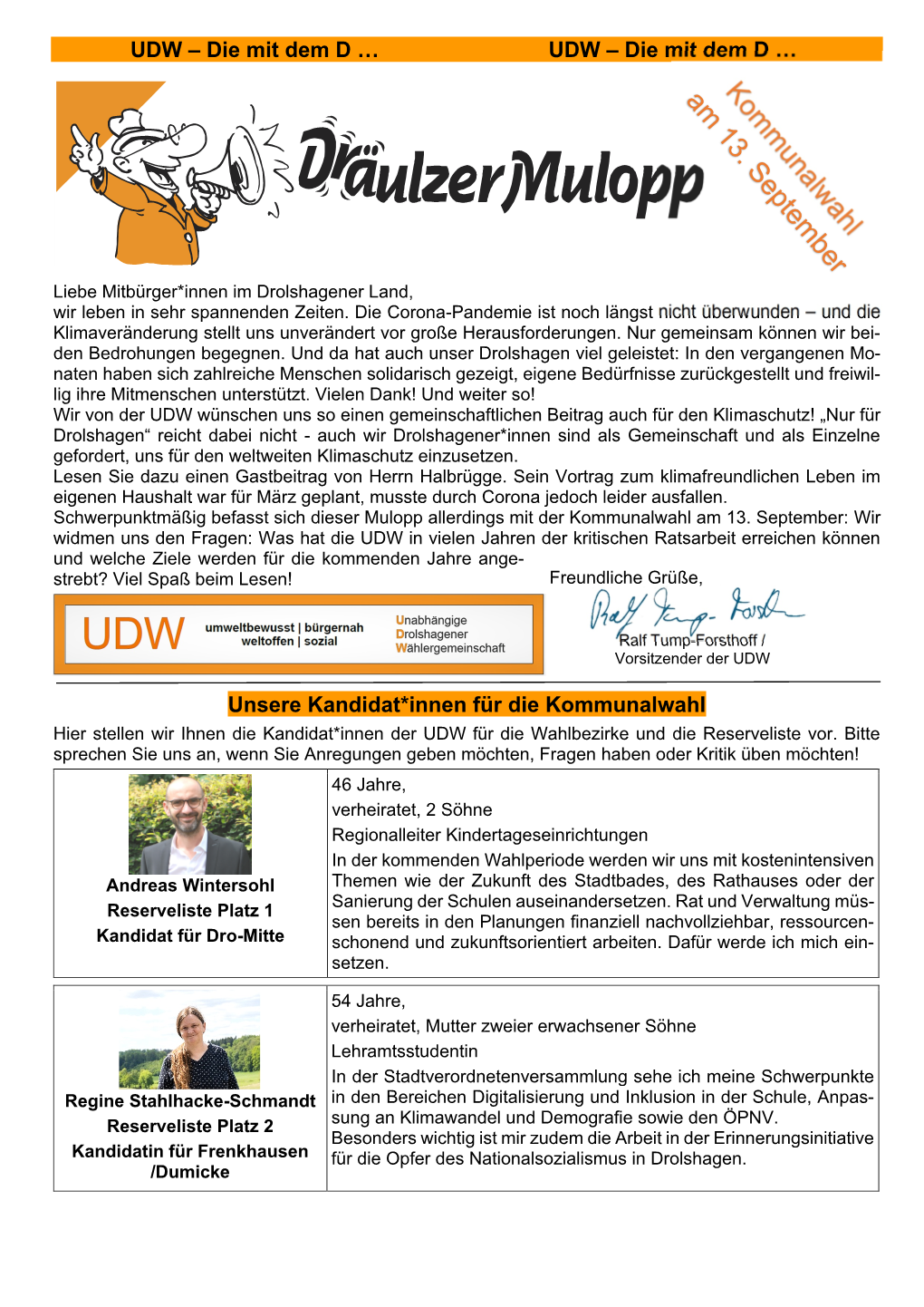 UDW – Die Mit Dem D … UDW – Die Mit Dem D …