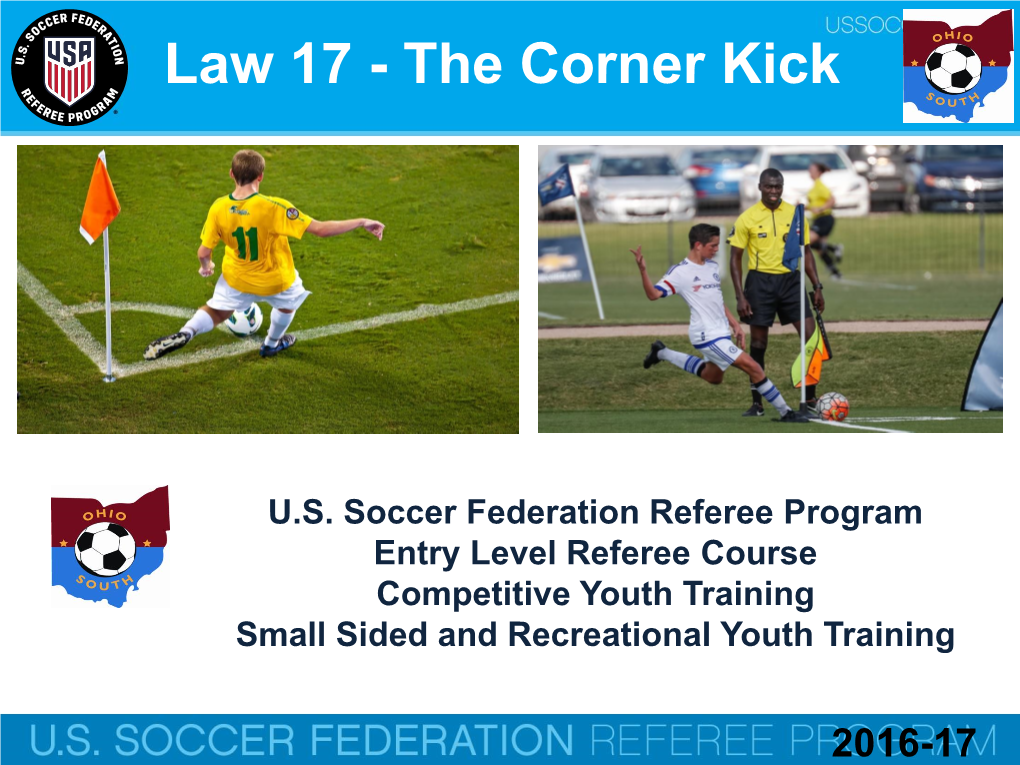 Law 17 - the Corner Kick