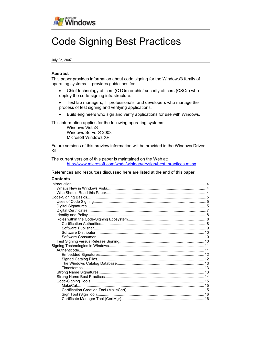 Code Signing Best Practices