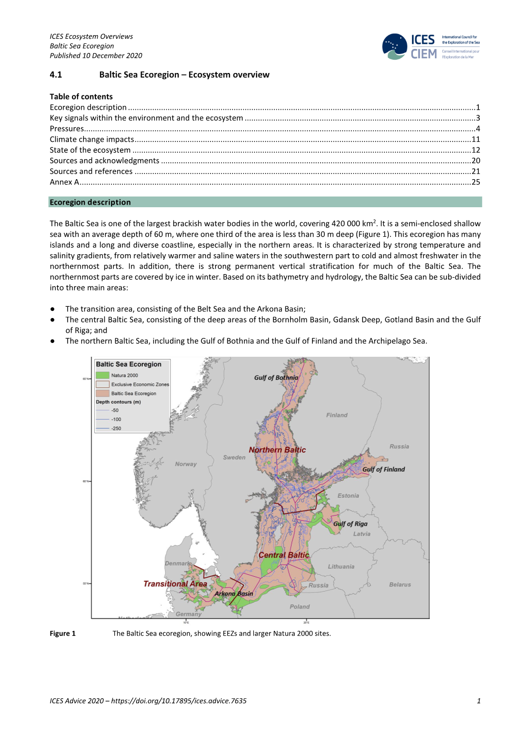 4.1 Baltic Sea Ecoregion – Ecosystem Overview