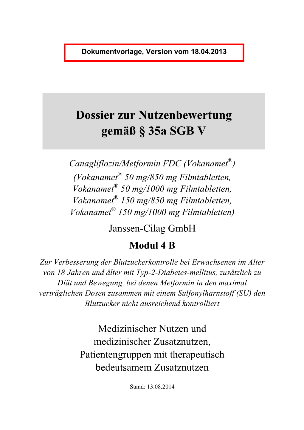 Canagliflozin/Metformin FDC (Vokanamet