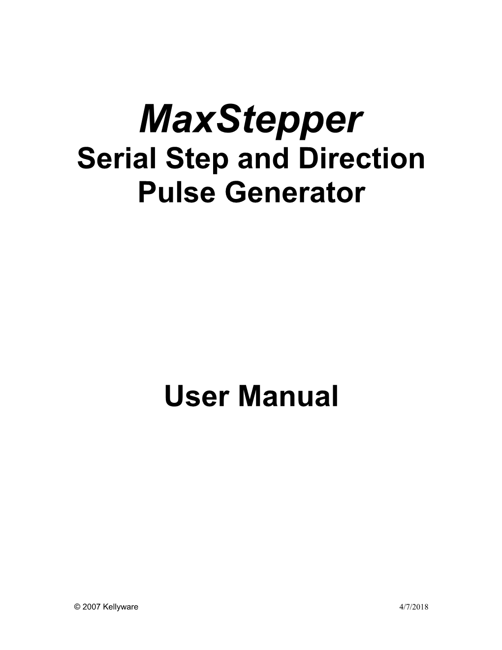 Serial Step and Direction Pulse Generator