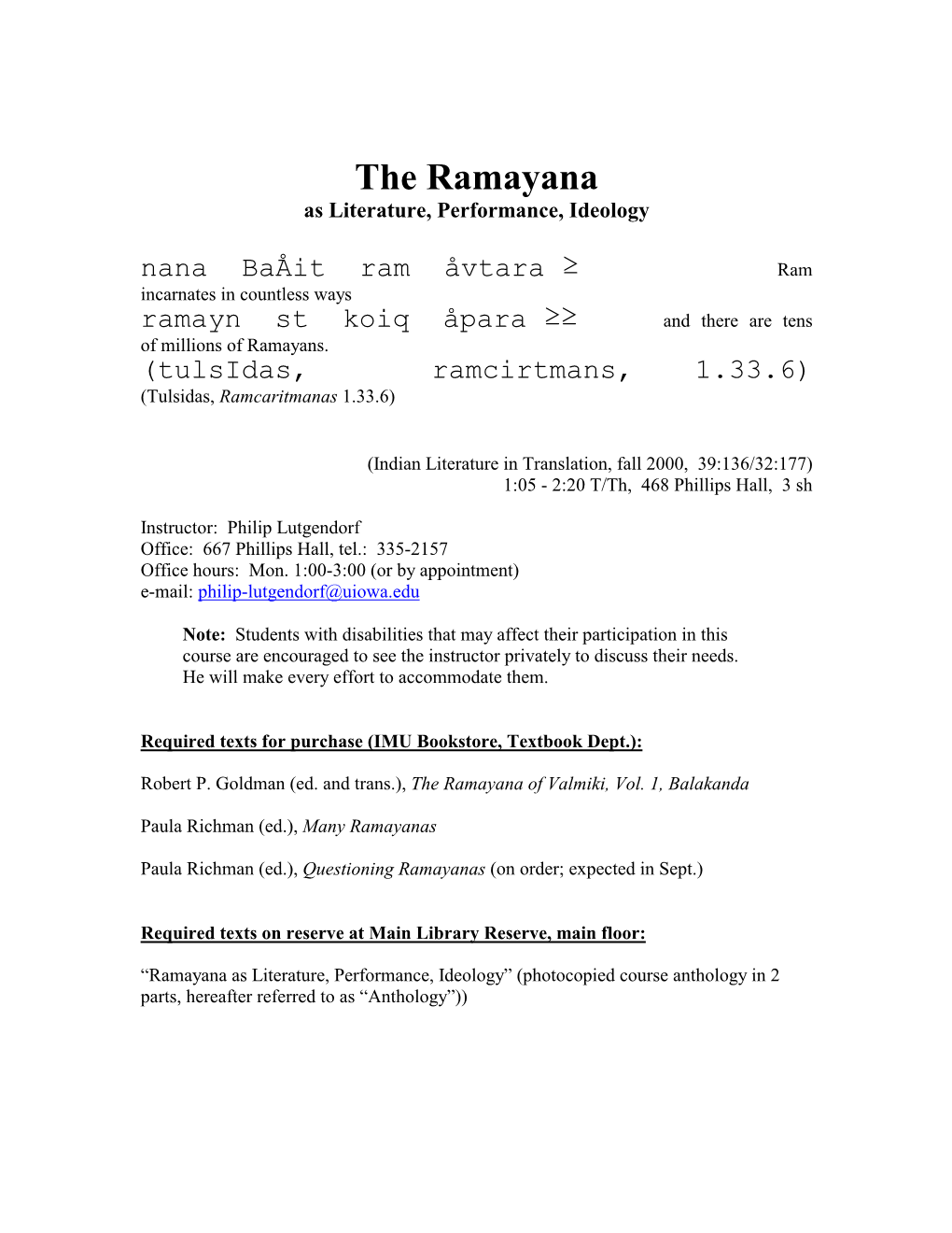 The Ramayana