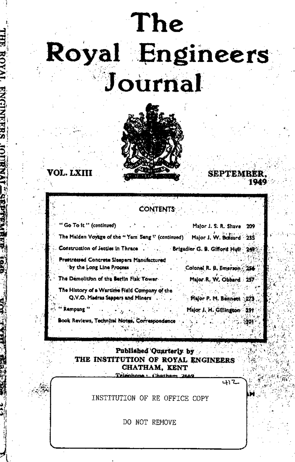 The Royal J: Ngineers Journal