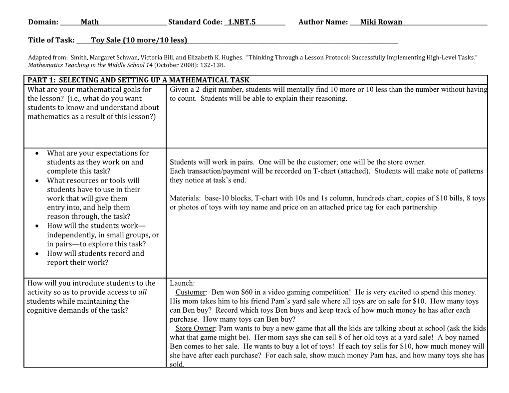 Thinking Through a Lesson Protocol (TTLP) Template s26