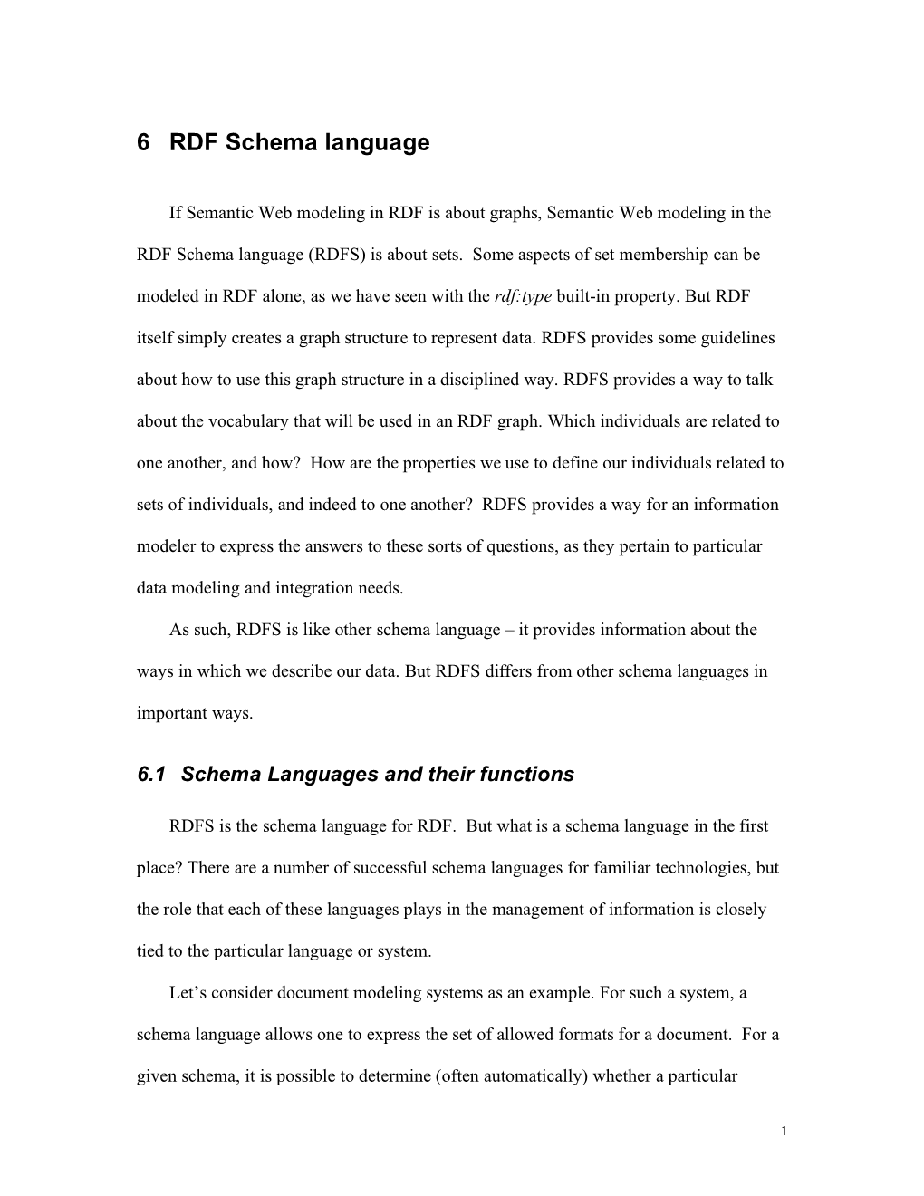 6 RDF Schema Language