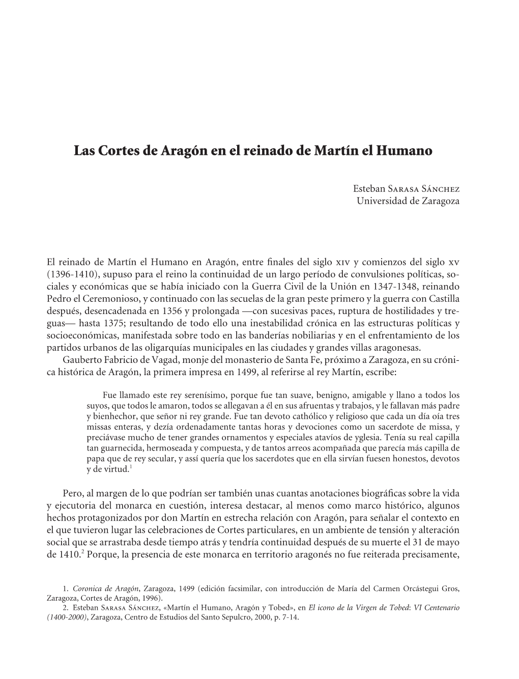 Las Cortes De Aragón En El Reinado De Martín El Humano