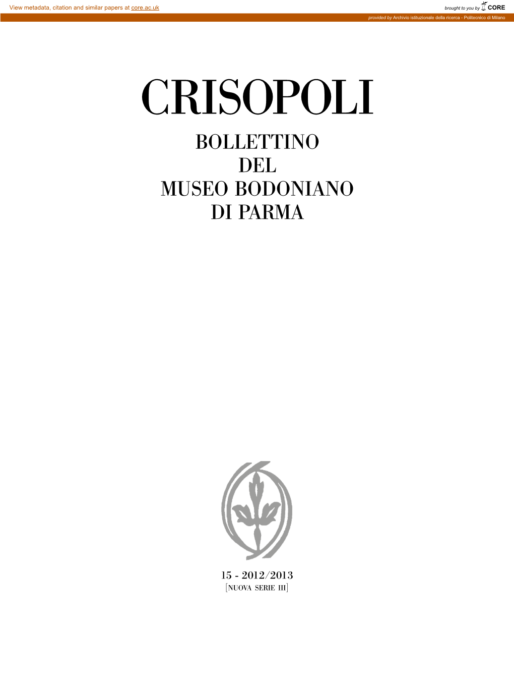 Design: Bodoni Massimo Vignelli Su Giambattista Bodoni Videointervista a Massimo Vignelli Di Maurizio Molinari, Presentata Al Convegno Bodoni