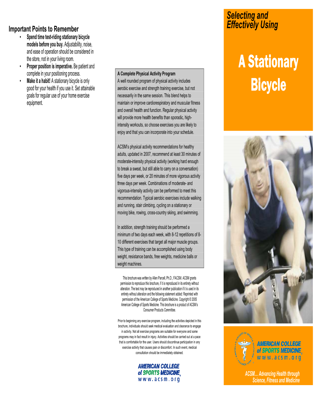 Selecting and Effectively Using a Stationary Bicycle