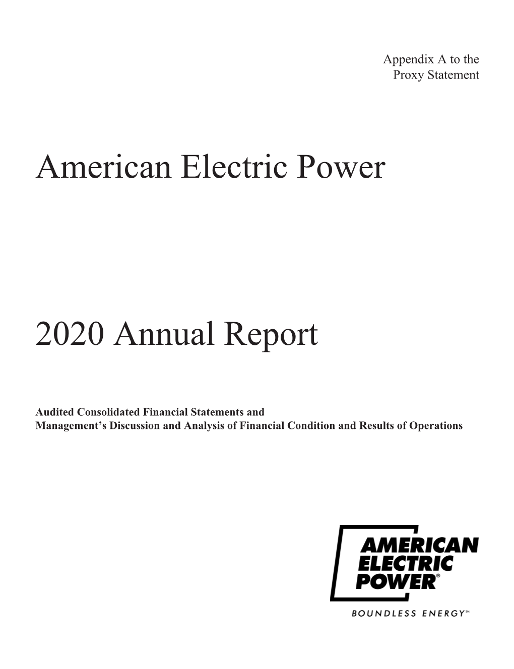 2020 Annual Report/Appendix A