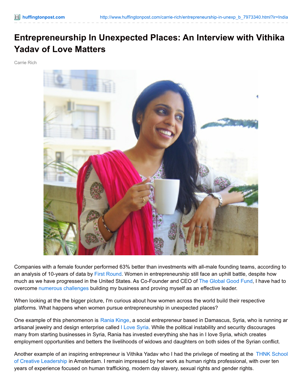 An Interview with Vithika Yadav of Love Matters