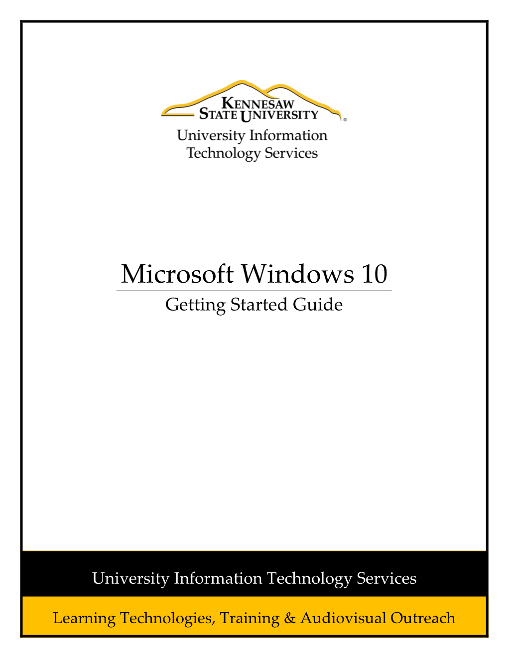 Microsoft Windows 10 Getting Started Guide
