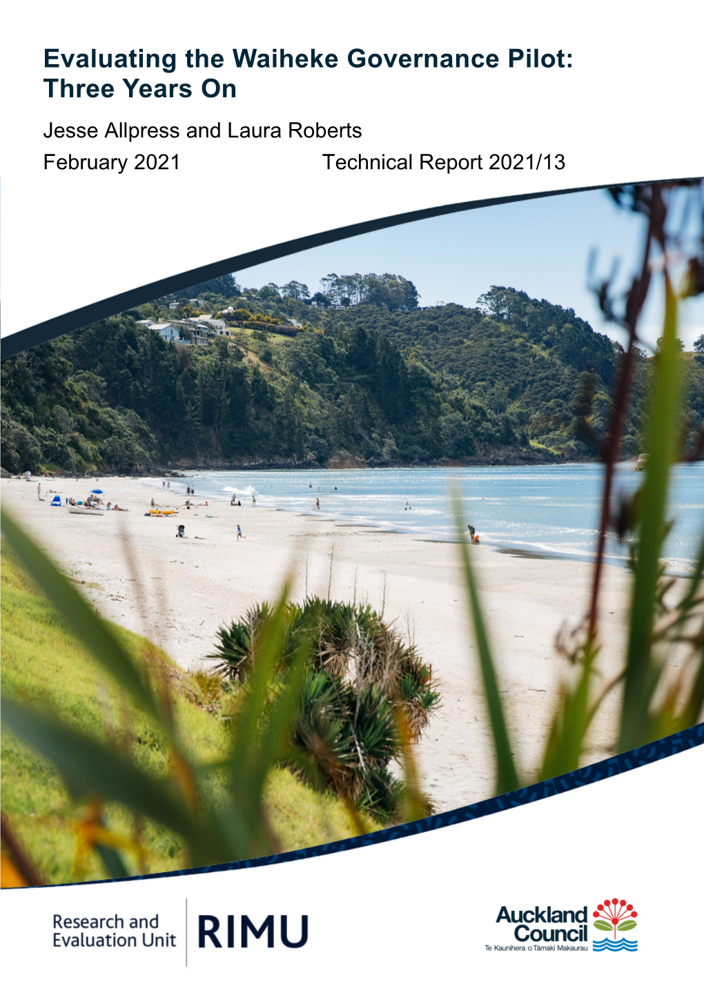 Evaluating the Waiheke Governance Pilot: Three Years On